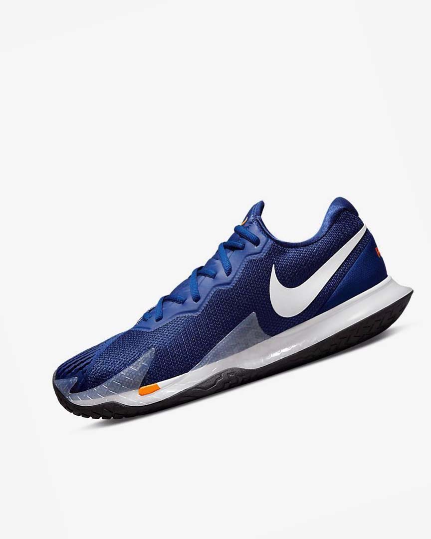 Deep Royal Blue / Orange / Black / White Nike Court Zoom Vapor Cage 4 Rafa Men\'s Tennis Shoes | CA_5192