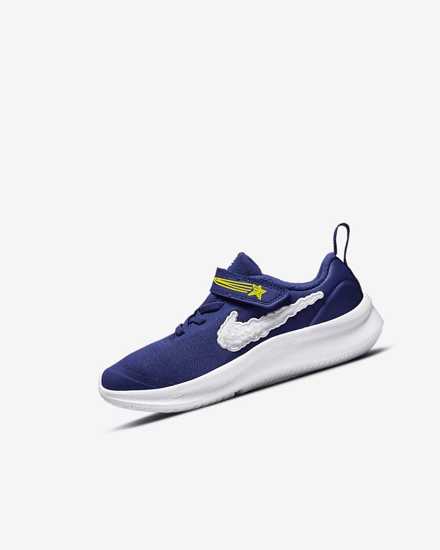 Deep Royal Blue / Yellow / White Nike Star Runner 3 Dream Boys\' Running Shoes | CA_5308
