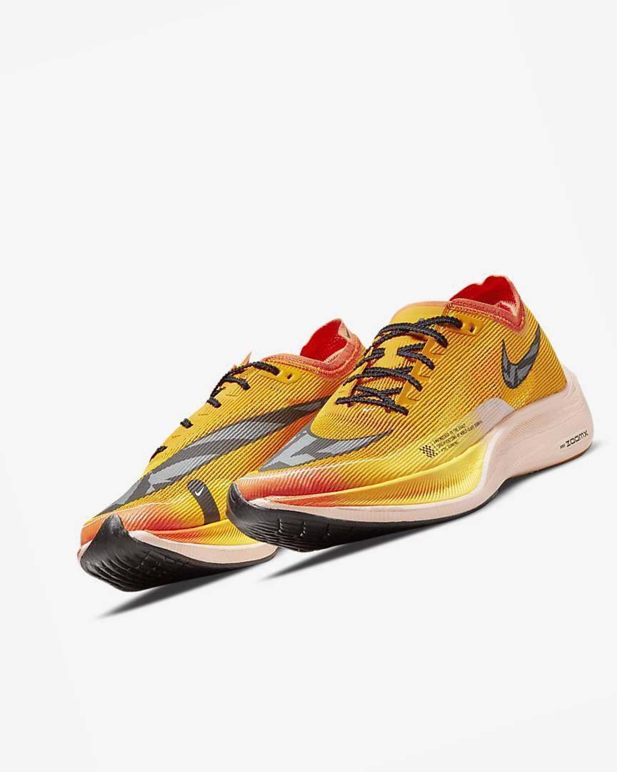 Gold / Orange / Black Nike ZoomX Vaporfly NEXT% 2 Ekiden Men's Running Shoes | CA_4681