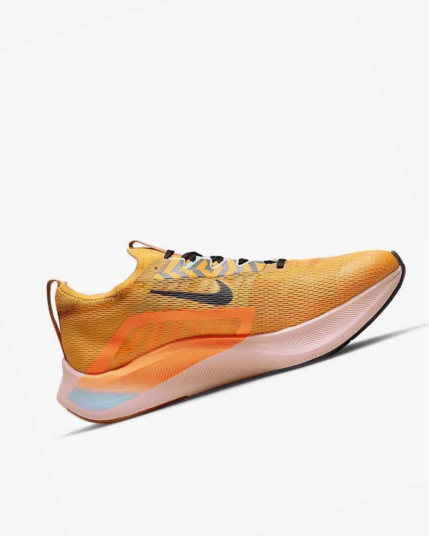 Gold / Orange / Black Nike Zoom Fly 4 Men's Running Shoes | CA_2662