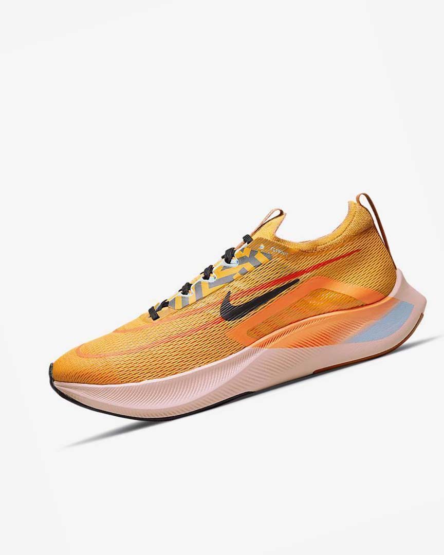 Gold / Orange / Black Nike Zoom Fly 4 Men\'s Running Shoes | CA_2662