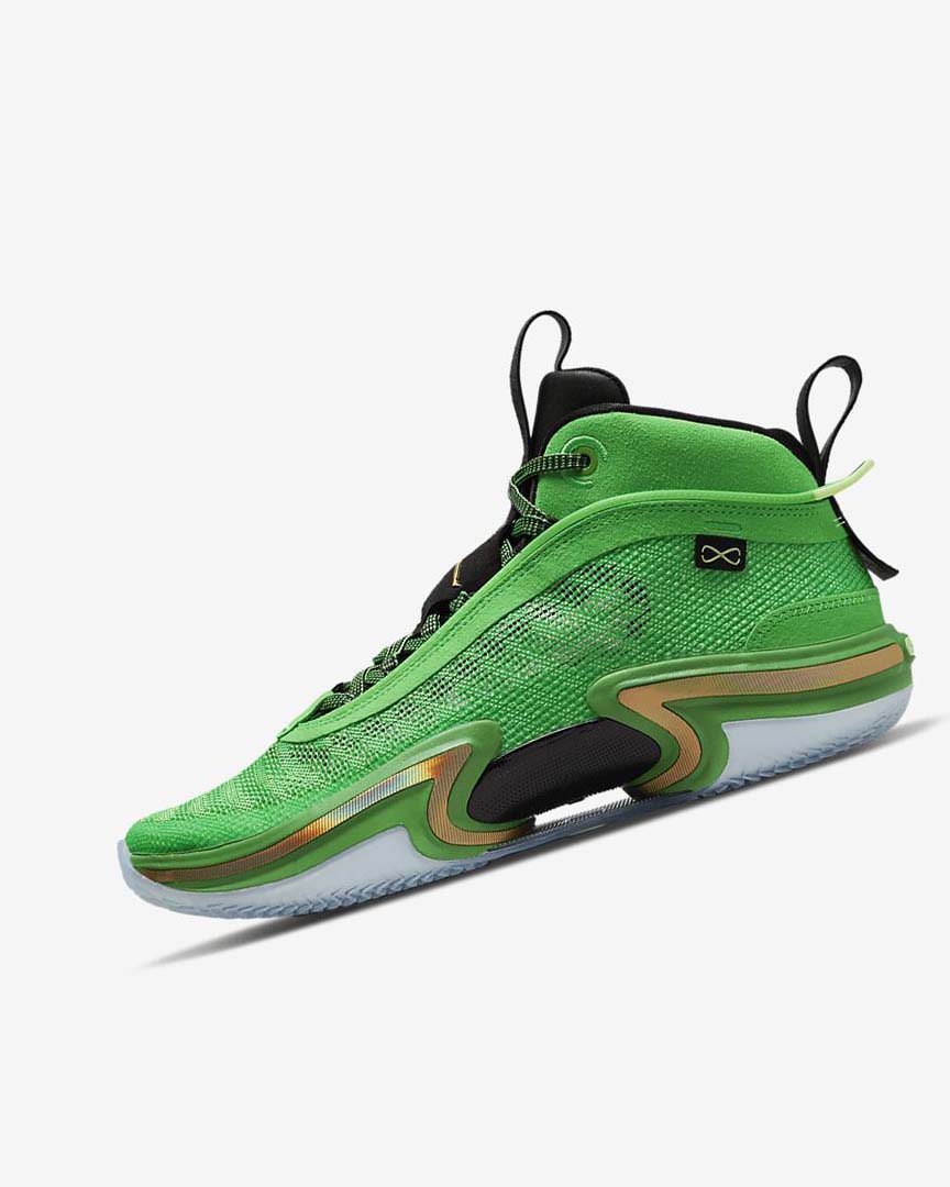 Green / Black / Light Green / Metal Gold Nike Air Jordan XXXVI Men\'s Basketball Shoes | CA_2266