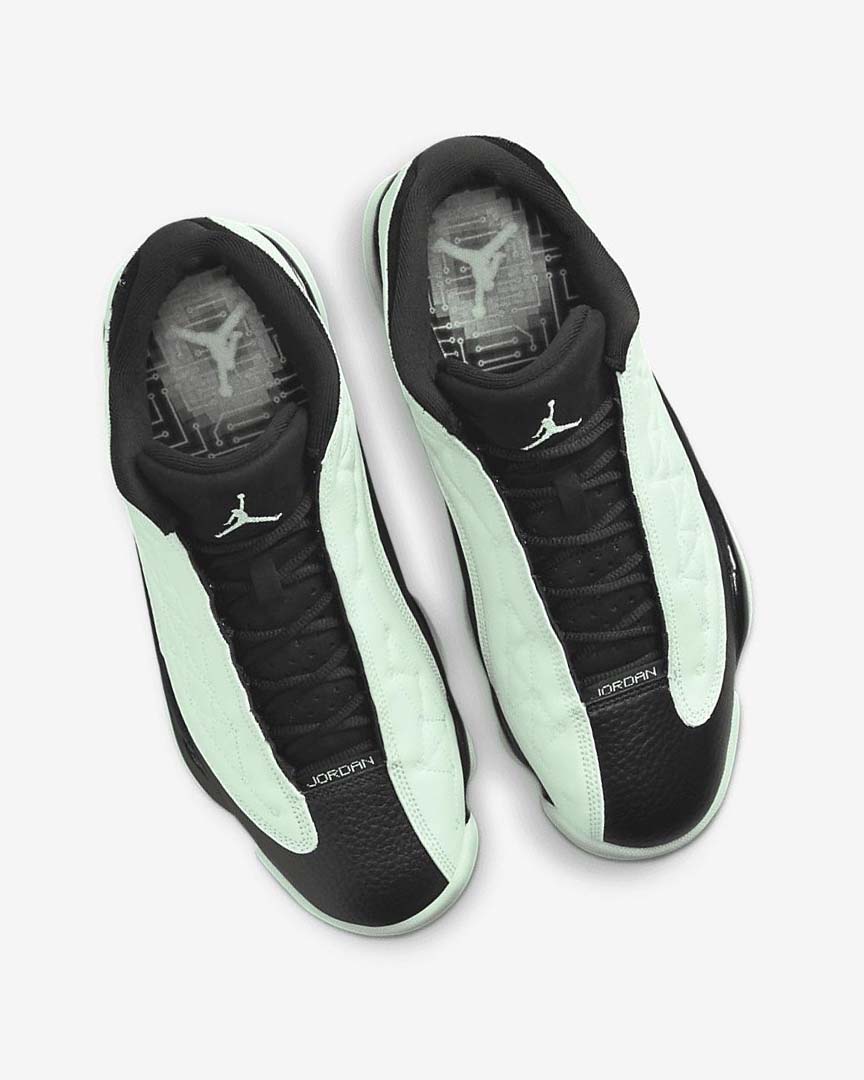 Green / Black Nike Air Jordan 13 Retro Low Men's Basketball Shoes | CA_4841