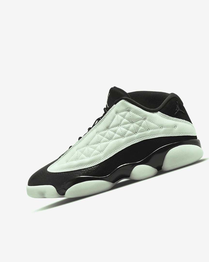 Green / Black Nike Air Jordan 13 Retro Low Men\'s Basketball Shoes | CA_4841
