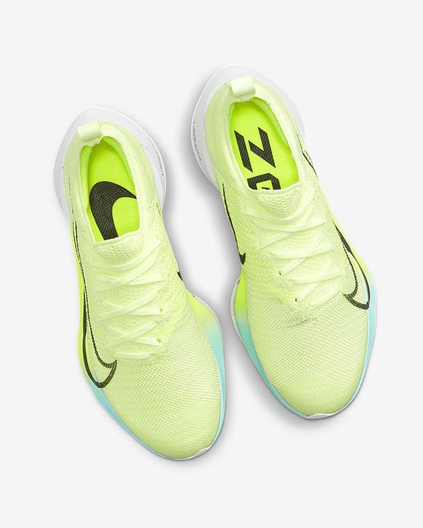 Green / Black Nike Air Zoom Tempo NEXT% Women's Running Shoes | CA_5573