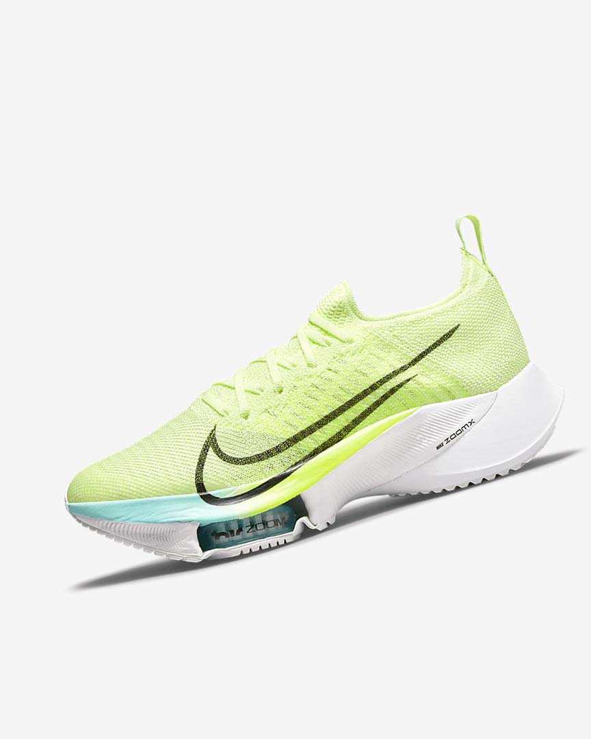 Green / Black Nike Air Zoom Tempo NEXT% Women\'s Running Shoes | CA_5573