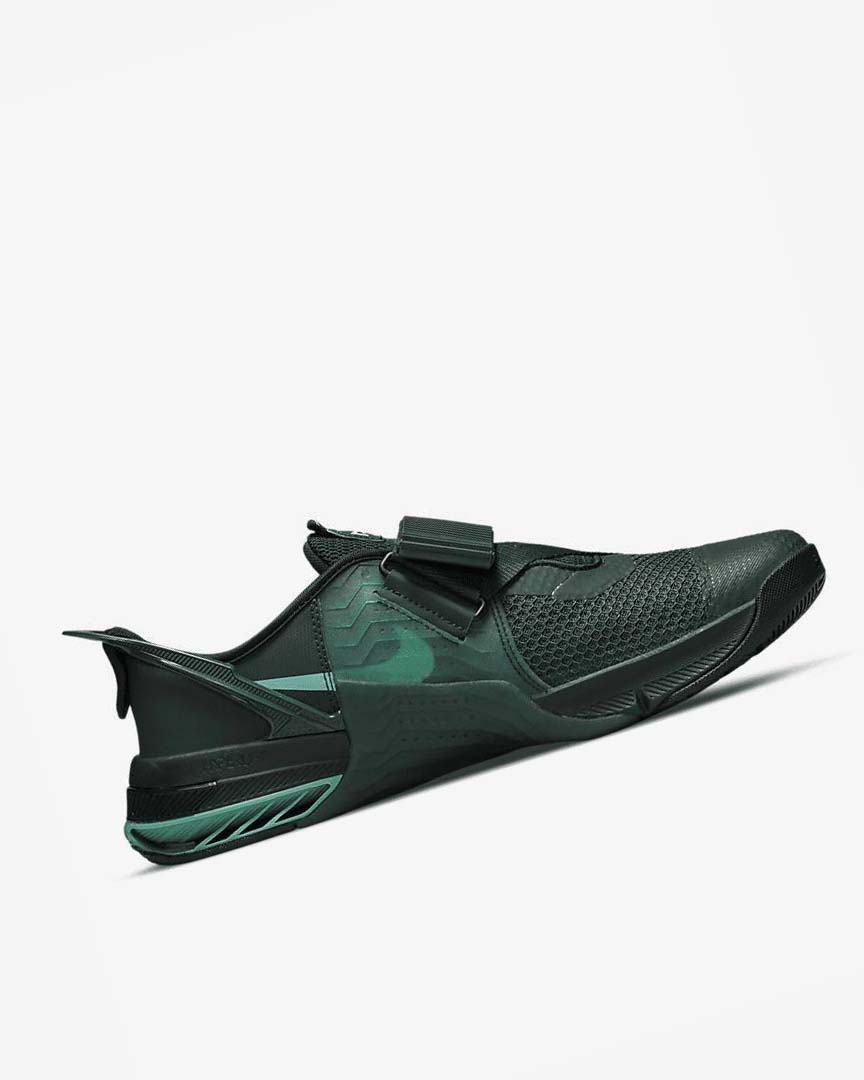 Green / Black / Turquoise / Multicolor Nike Metcon 7 FlyEase Men's Training Shoes | CA_2905