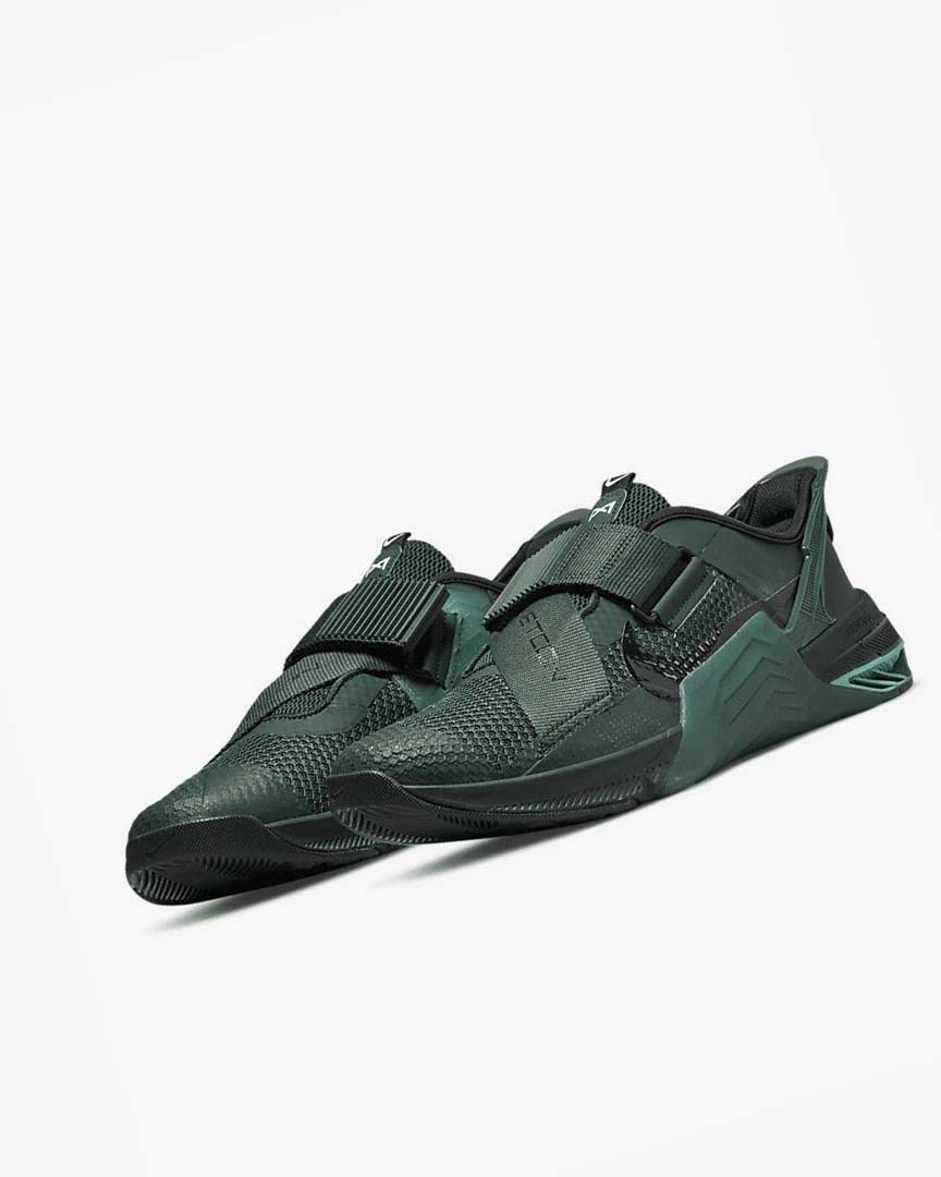 Green / Black / Turquoise / Multicolor Nike Metcon 7 FlyEase Men's Training Shoes | CA_2905