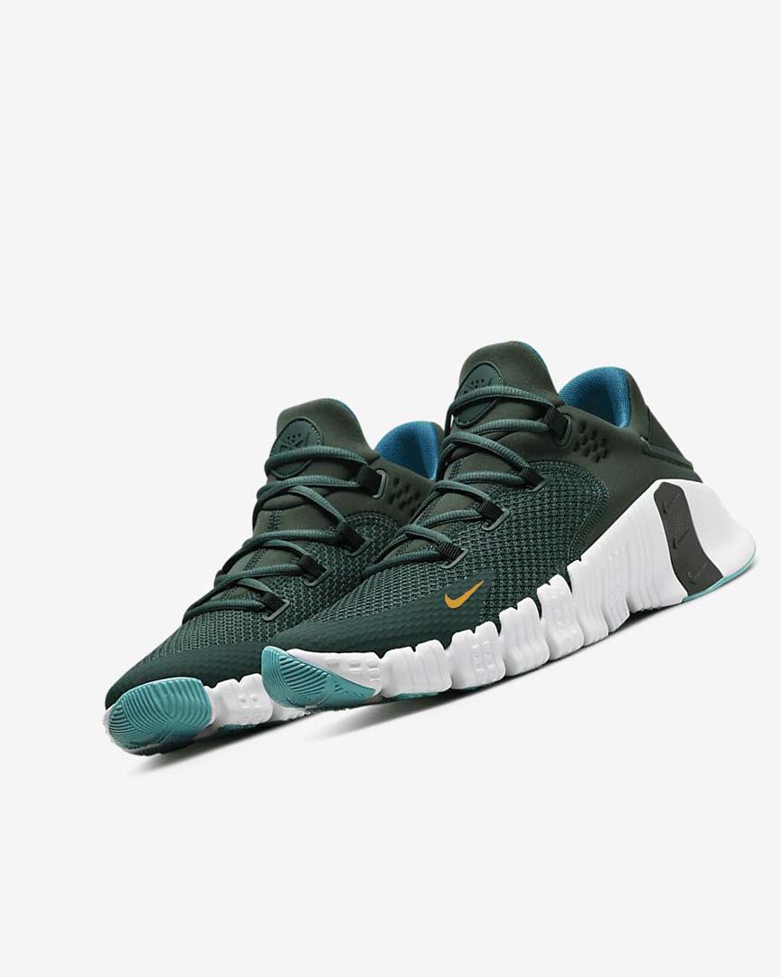 Green / Black / White Nike Free Metcon 4 Women's Training Shoes | CA_4993