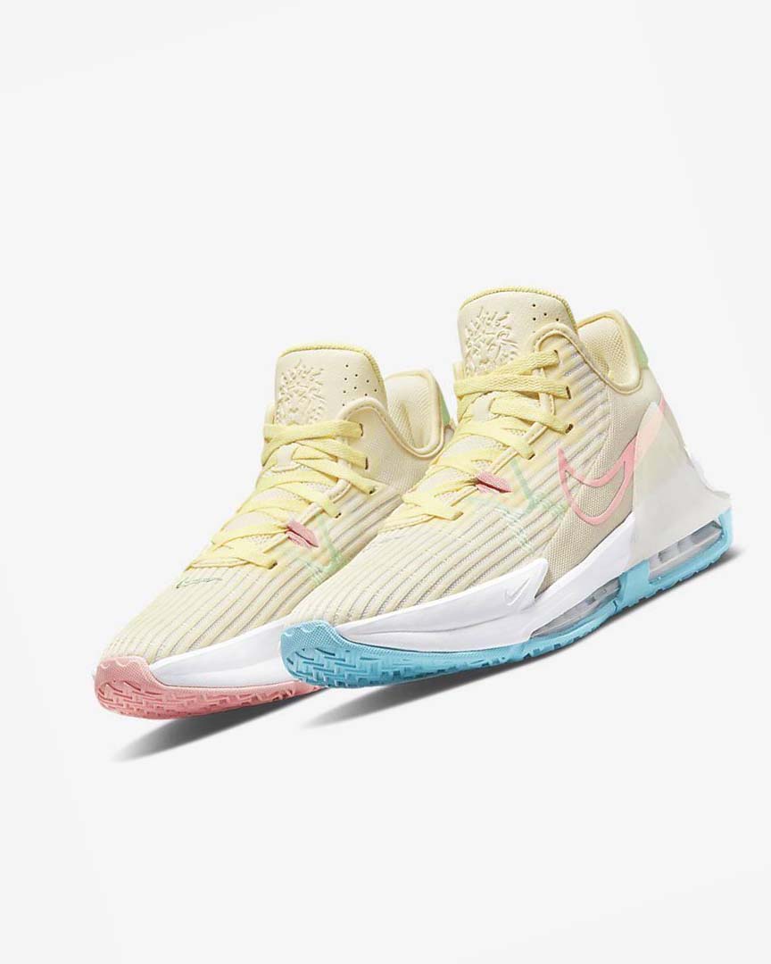 Green / Blue Nike LeBron Witness 6 Men's Basketball Shoes | CA_2686