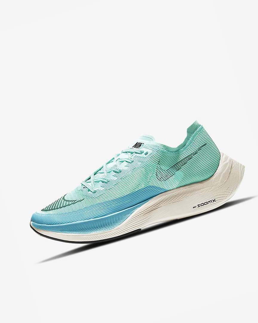 Green / Blue / White / Black Nike ZoomX Vaporfly Next% 2 Men\'s Running Shoes | CA_3041