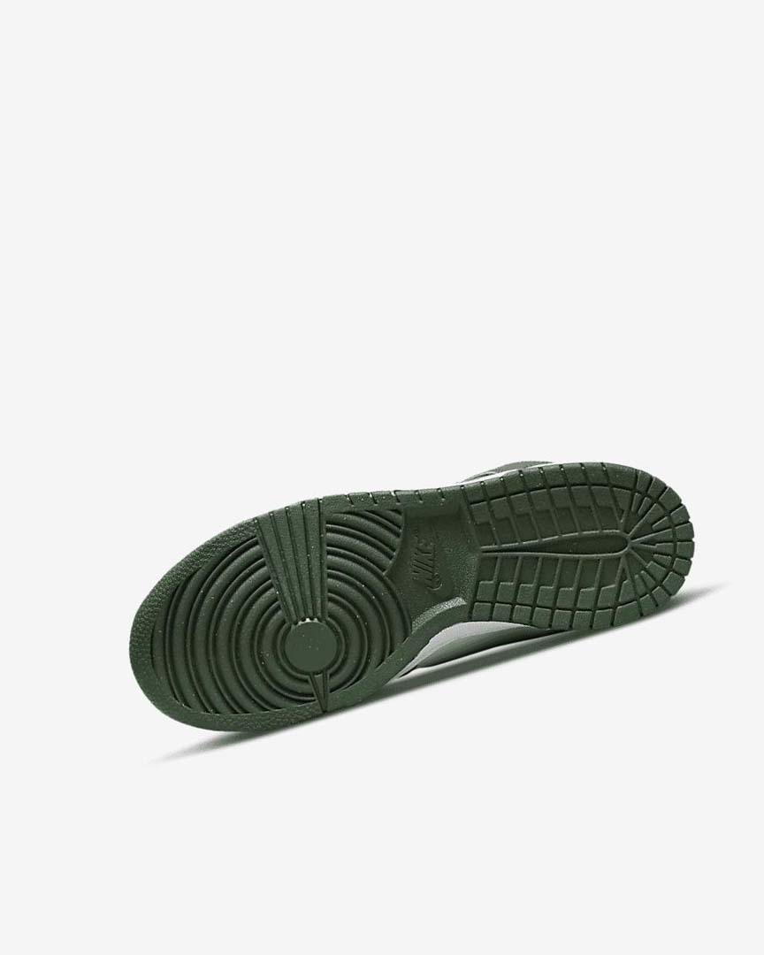 Green / Gold / White Nike Dunk High Boys' Shoes | CA_4956