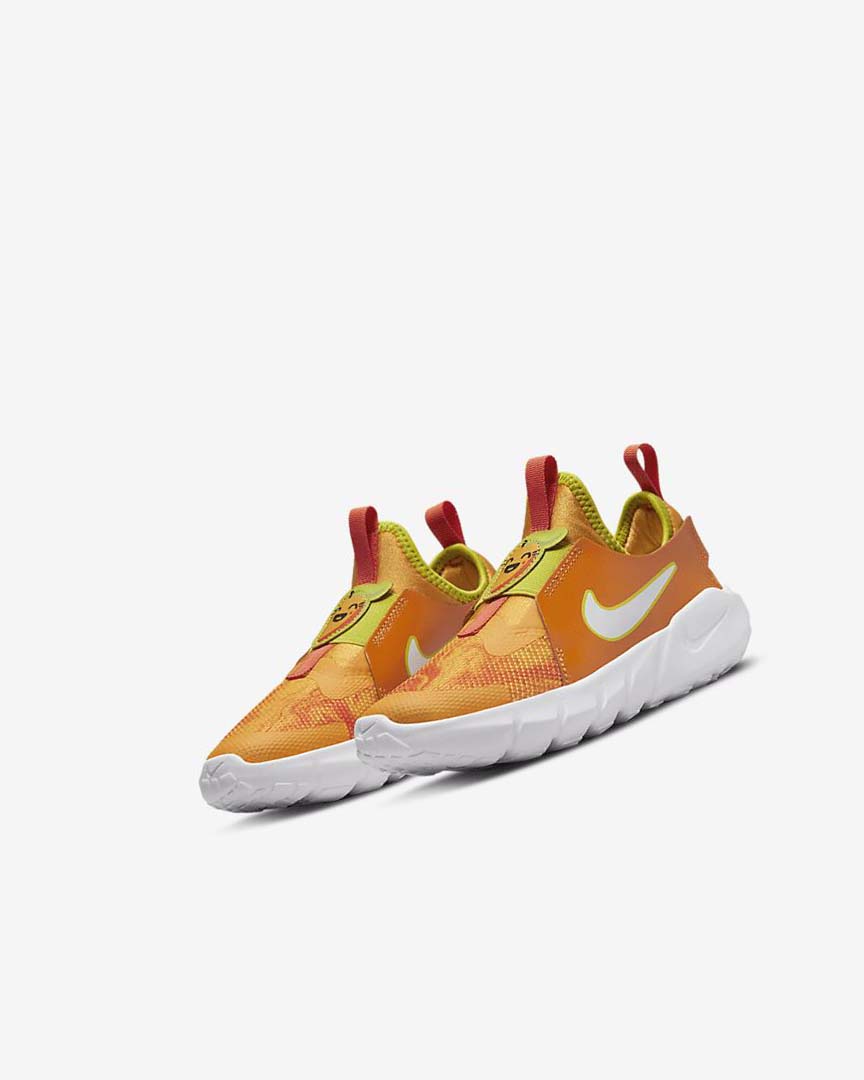 Green / Gold / White Nike Flex Runner 2 Lil Fruits Boys' Shoes | CA_2360