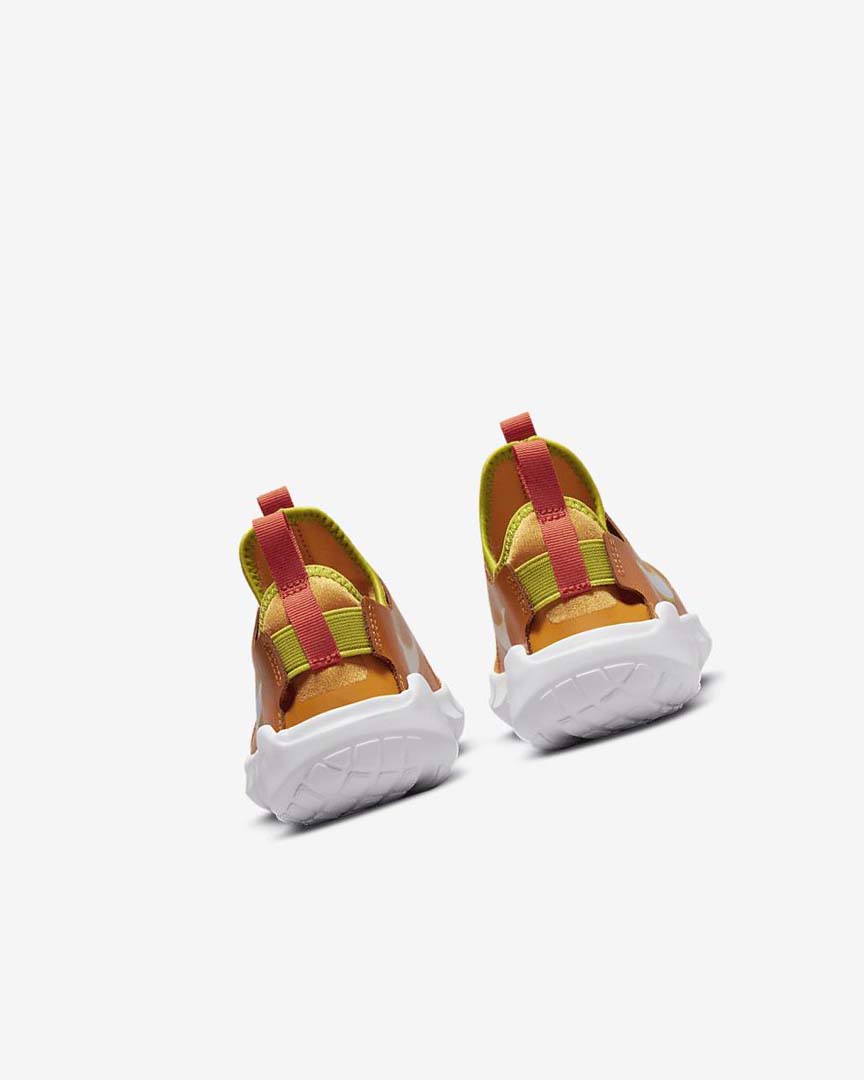Green / Gold / White Nike Flex Runner 2 Lil Fruits Boys' Shoes | CA_2360