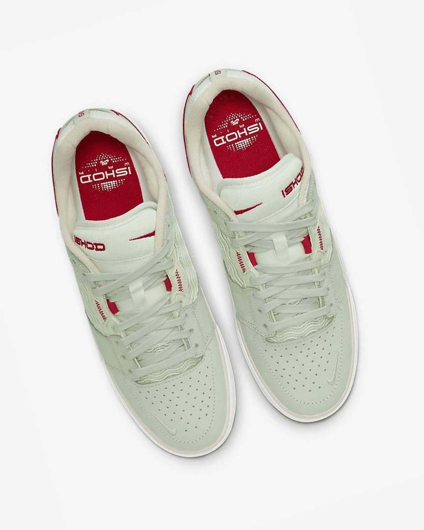 Green / Light Beige / Red Nike SB Ishod Wair Premium Men's Skate Shoes | CA_4579