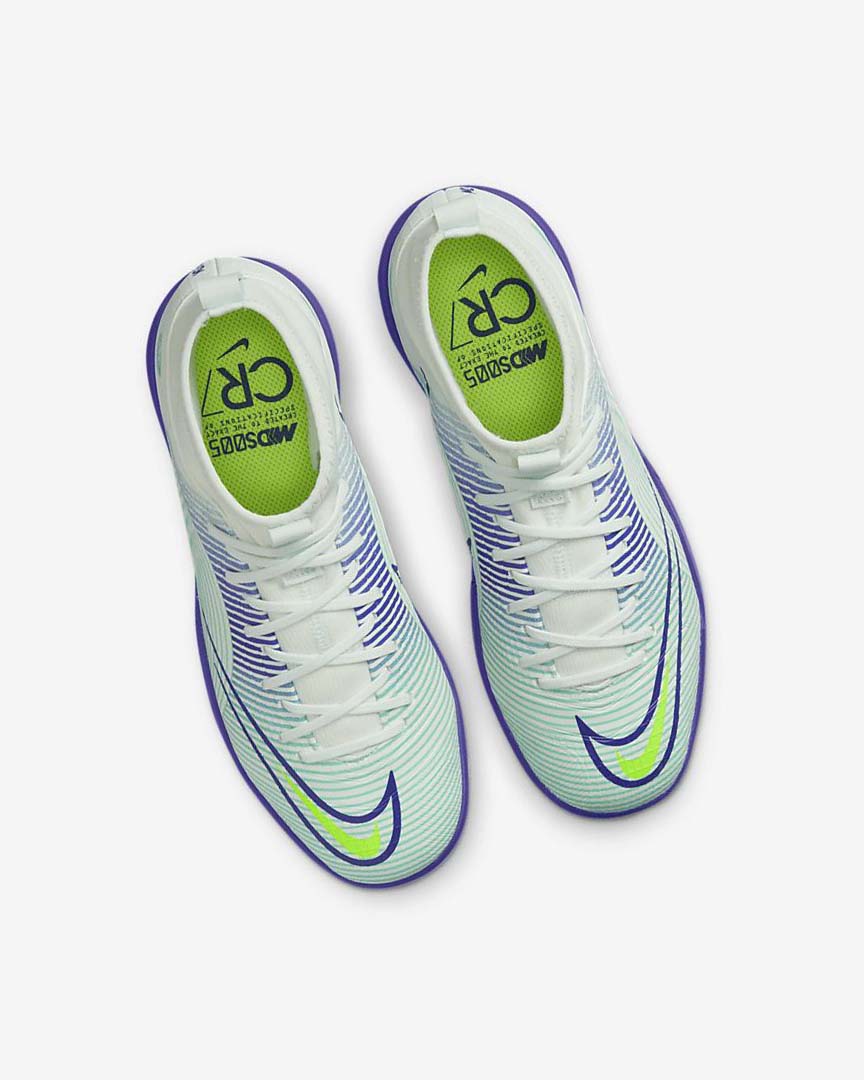Green / Purple / Green Nike Jr. Mercurial Dream Speed Superfly 8 Academy IC Girls' Soccer Shoes | CA_5609