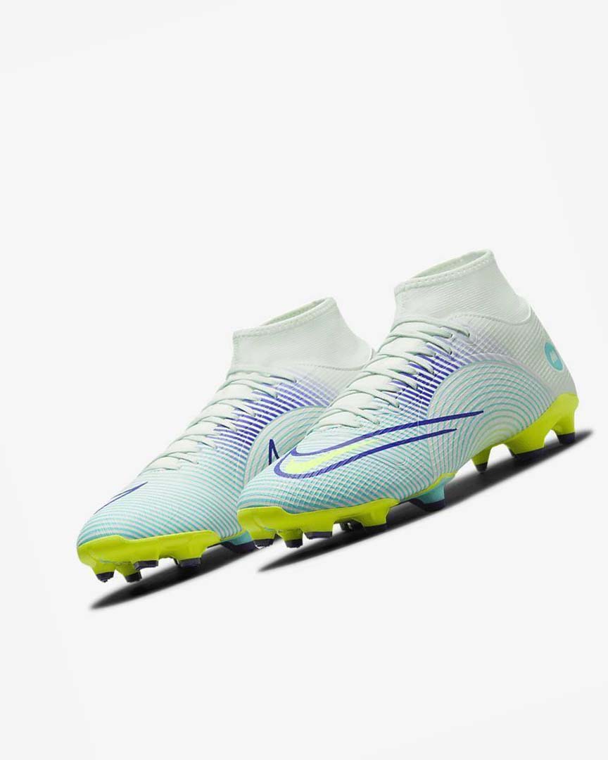 Green / Purple / Green Nike Mercurial Dream Speed Superfly 8 Academy MG Men's Soccer Cleats | CA_5464