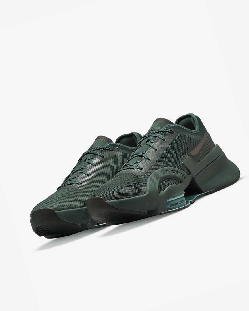 Green / Turquoise / Black / Multicolor Nike Air Zoom SuperRep 3 Men's Training Shoes | CA_4504