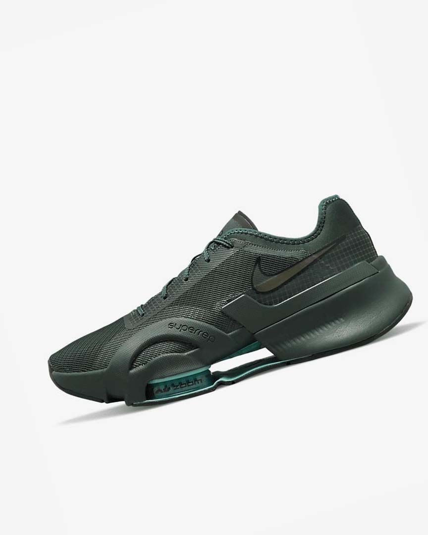 Green / Turquoise / Black / Multicolor Nike Air Zoom SuperRep 3 Men\'s Training Shoes | CA_4504