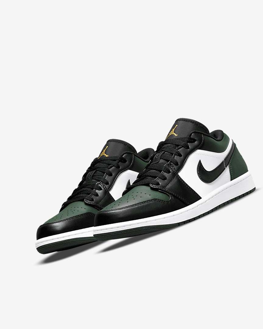 Green / White / Black Nike Air Jordan 1 Low Men's Sneakers | CA_3070
