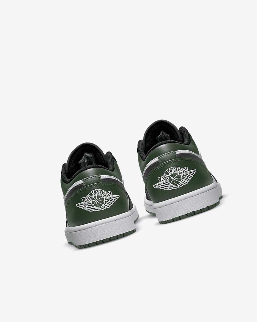 Green / White / Black Nike Air Jordan 1 Low Men's Sneakers | CA_3070