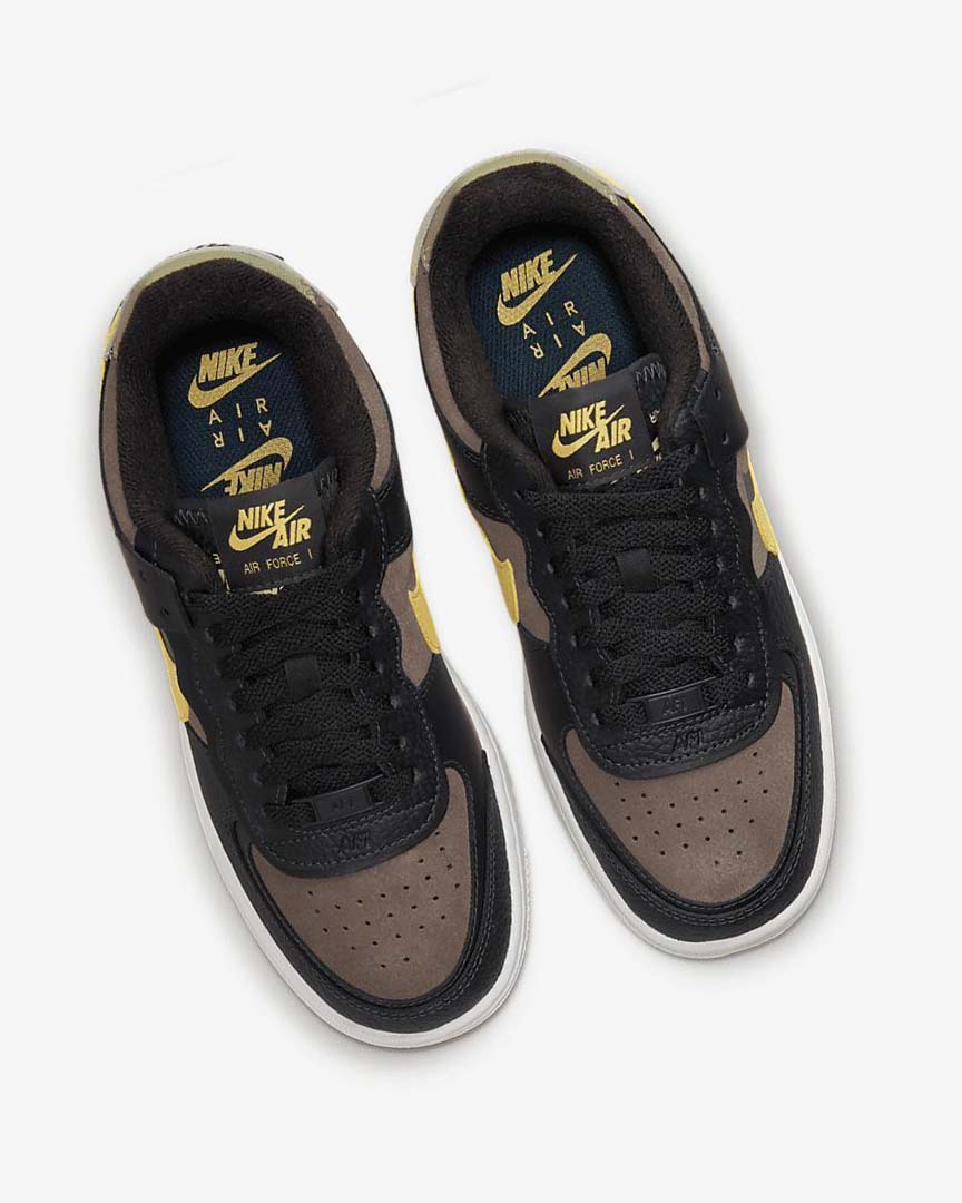 Green / White / Gold Nike Air Force 1 Shadow Women's Sneakers | CA_4742