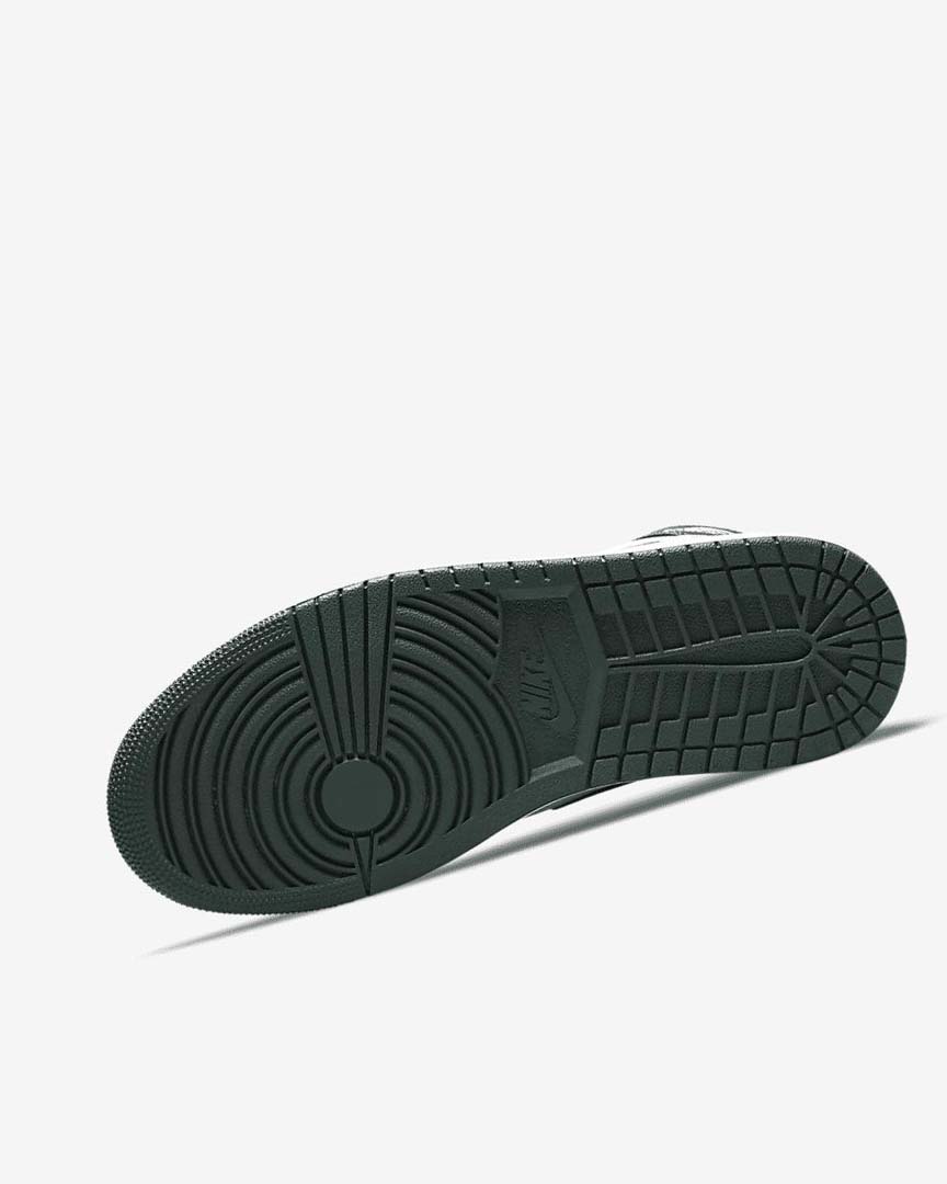 Green / White Nike Air Jordan 1 Mid Men's Sneakers | CA_2797