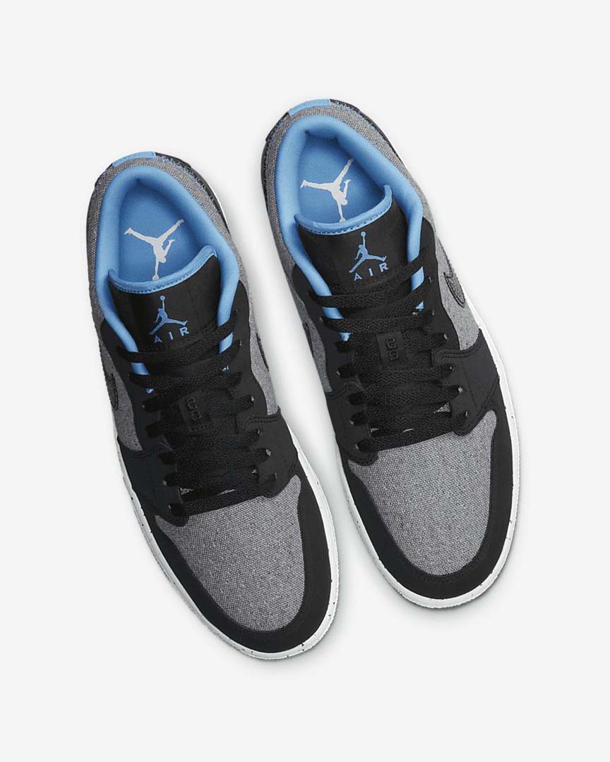 Grey / Black / Blue / Blue Nike Air Jordan 1 Low SE Men's Sneakers | CA_2365