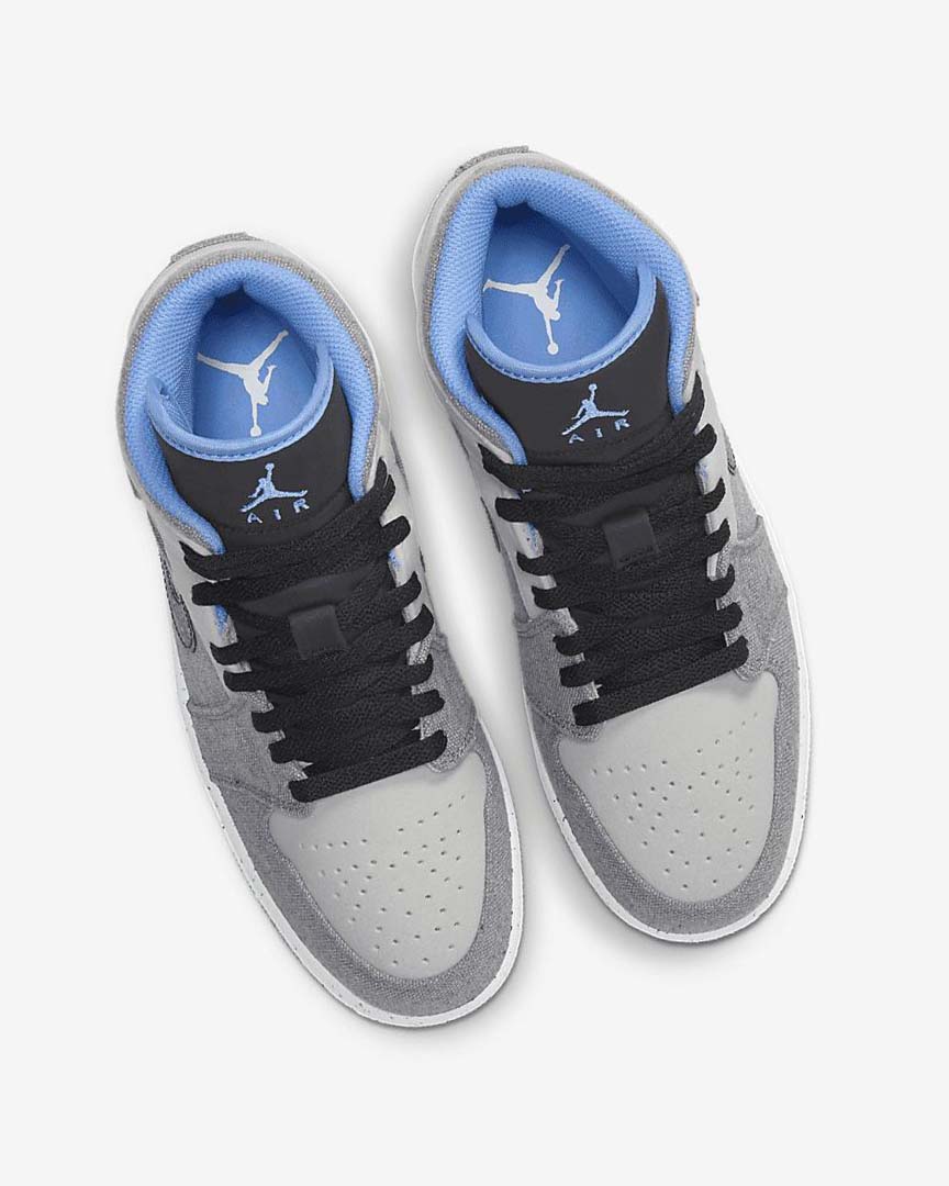 Grey / Black / Blue / Blue Nike Air Jordan 1 Mid SE Men's Sneakers | CA_3222