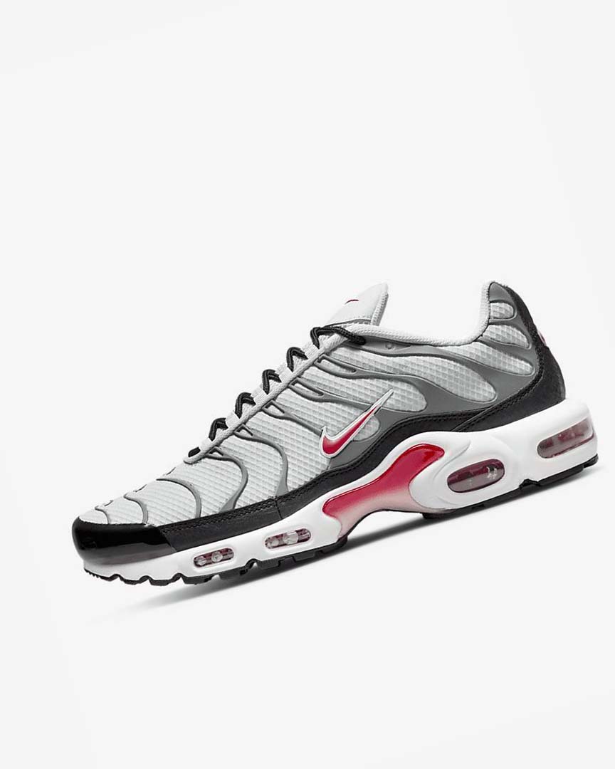 Grey / Black / Red Nike Air Max Plus Men\'s Sneakers | CA_4499