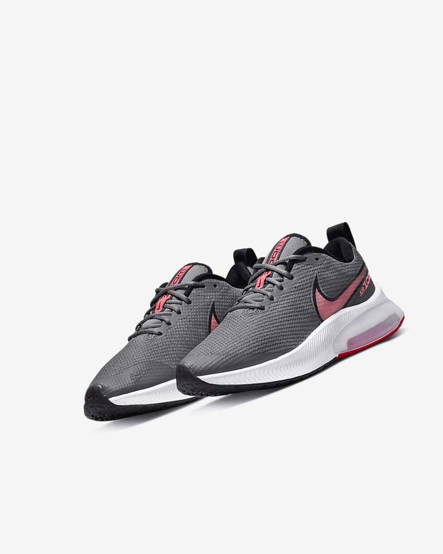 Grey / Black / Red Nike Air Zoom Arcadia Boys' Running Shoes | CA_5229