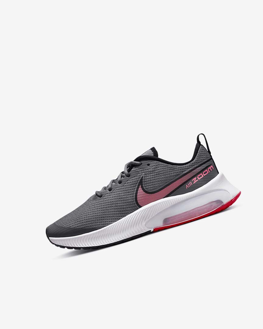 Grey / Black / Red Nike Air Zoom Arcadia Girls\' Running Shoes | CA_5250