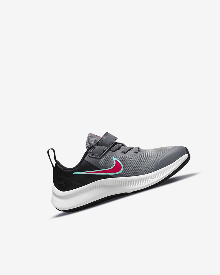Grey / Black / Red Nike Star Runner 3 Boys' Running Shoes | CA_5006