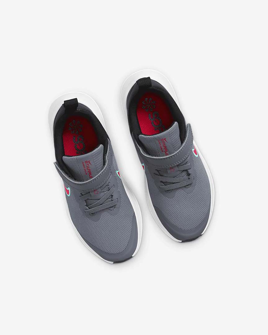 Grey / Black / Red Nike Star Runner 3 Boys' Running Shoes | CA_5006
