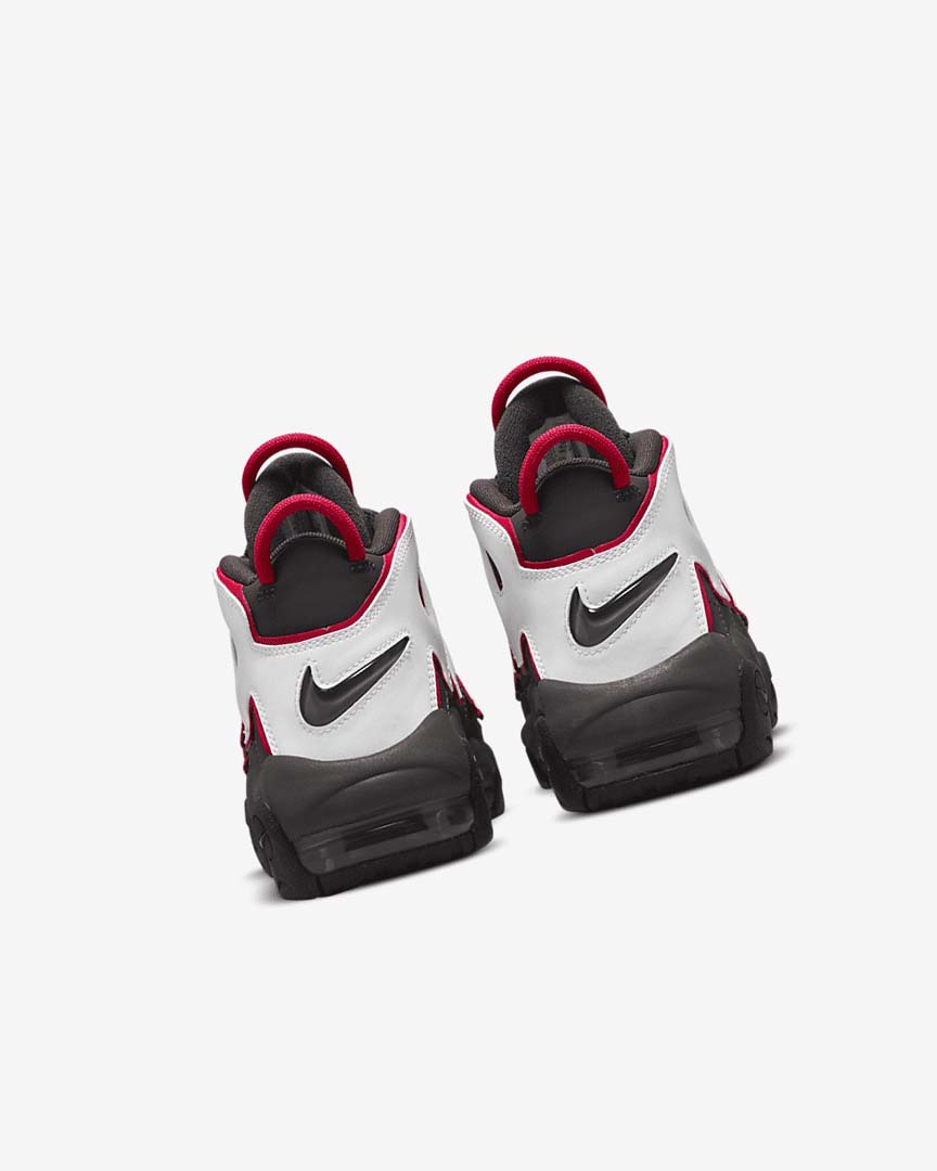 Grey / Black / Red / White Nike Air More Uptempo Girls' Sneakers | CA_3087