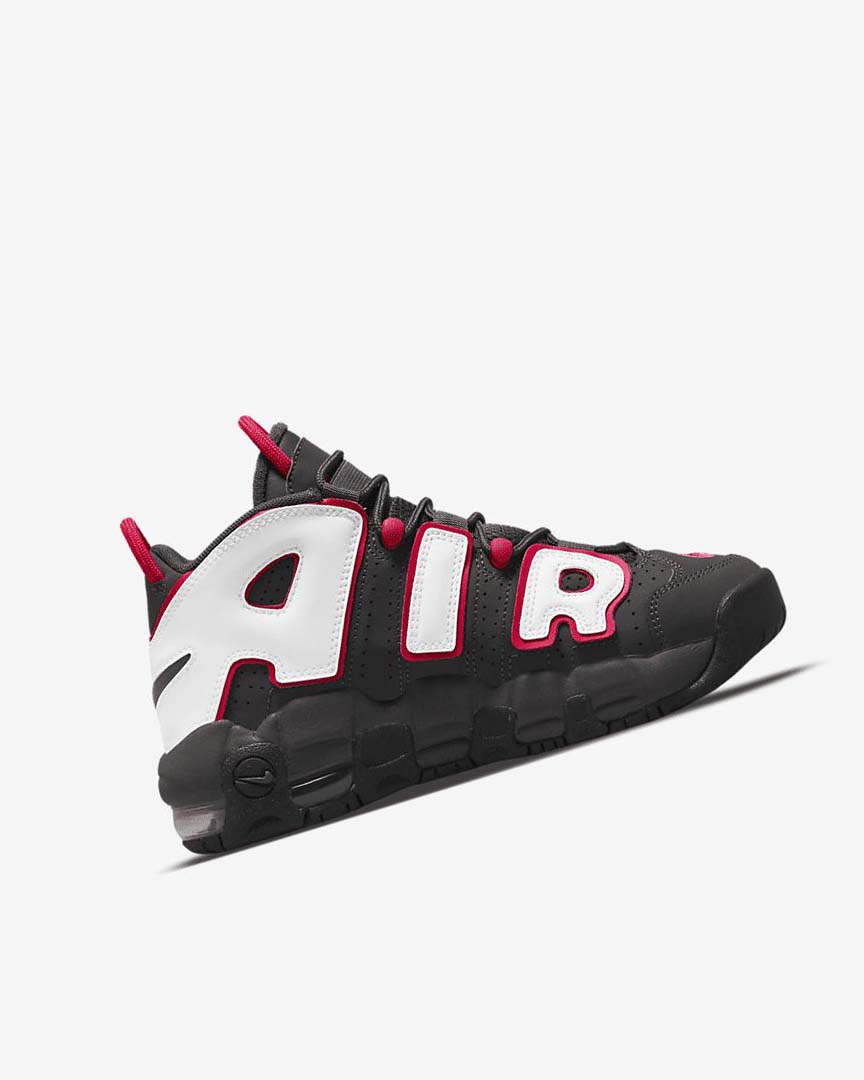 Grey / Black / Red / White Nike Air More Uptempo Boys' Basketball Shoes | CA_3144