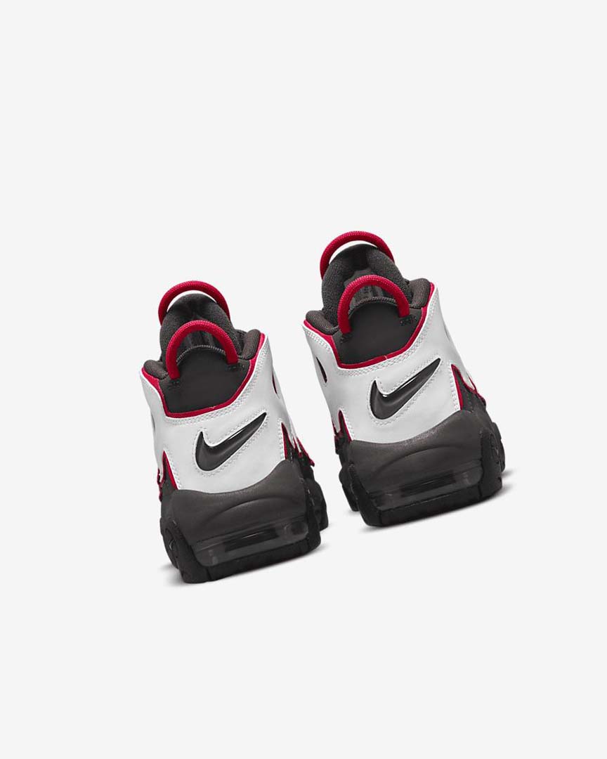 Grey / Black / Red / White Nike Air More Uptempo Boys' Basketball Shoes | CA_3144