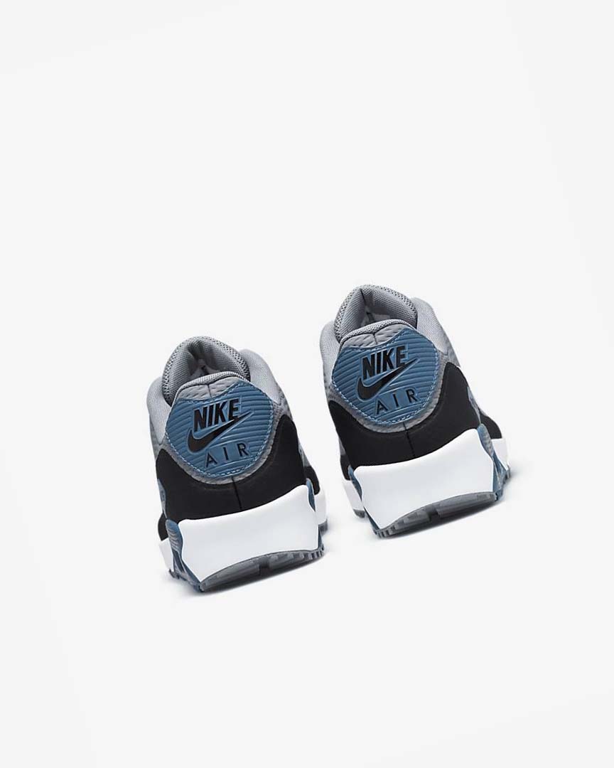 Grey / Black / White Nike Air Max 90 G Men's Golf Shoes | CA_5215