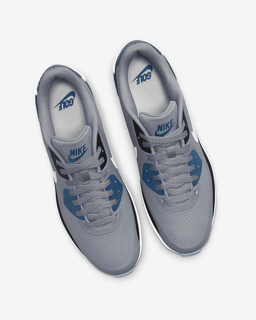 Grey / Black / White Nike Air Max 90 G Women's Golf Shoes | CA_5381