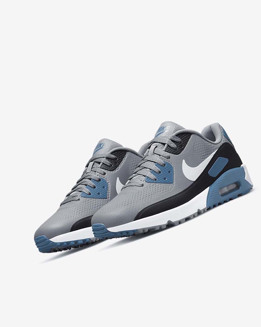 Grey / Black / White Nike Air Max 90 G Women's Golf Shoes | CA_5381