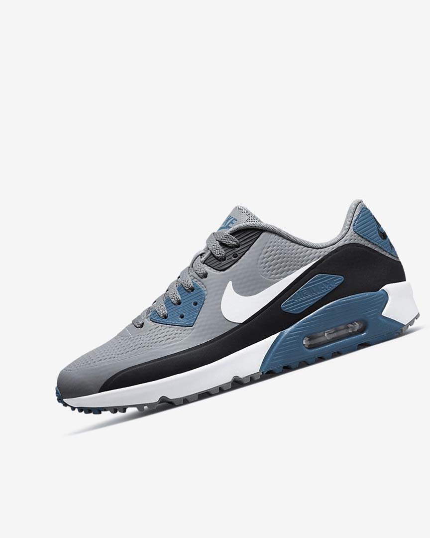 Grey / Black / White Nike Air Max 90 G Women\'s Golf Shoes | CA_5381