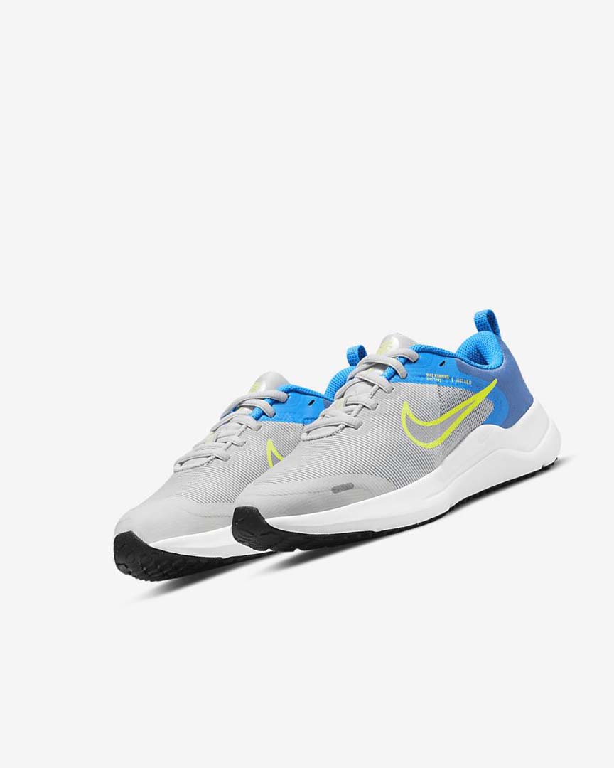 Grey / Blue Grey / Navy / Grey Nike Downshifter 12 Girls' Running Shoes | CA_3020