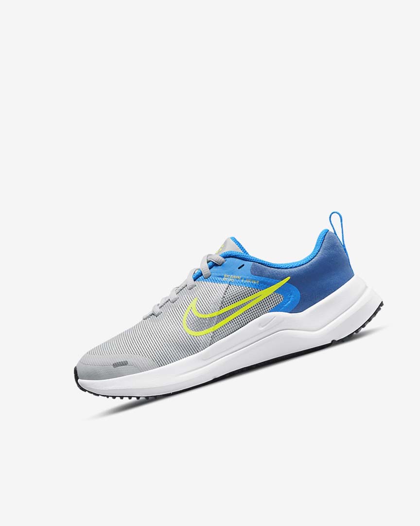 Grey / Blue Grey / Navy / Grey Nike Downshifter 12 Girls\' Running Shoes | CA_3020