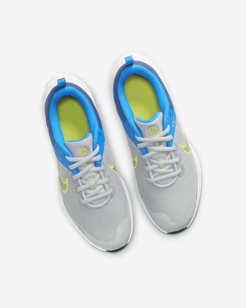 Grey / Blue Grey / Navy / Grey Nike Downshifter 12 Boys' Running Shoes | CA_5096