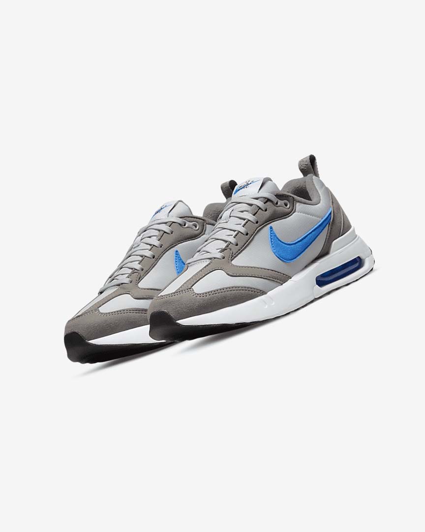 Grey / Blue Grey / White / Blue Nike Air Max Dawn Girls' Sneakers | CA_5555
