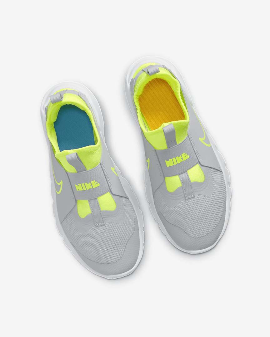 Grey / Blue Nike Flex Runner 2 Girls' Running Shoes | CA_3192