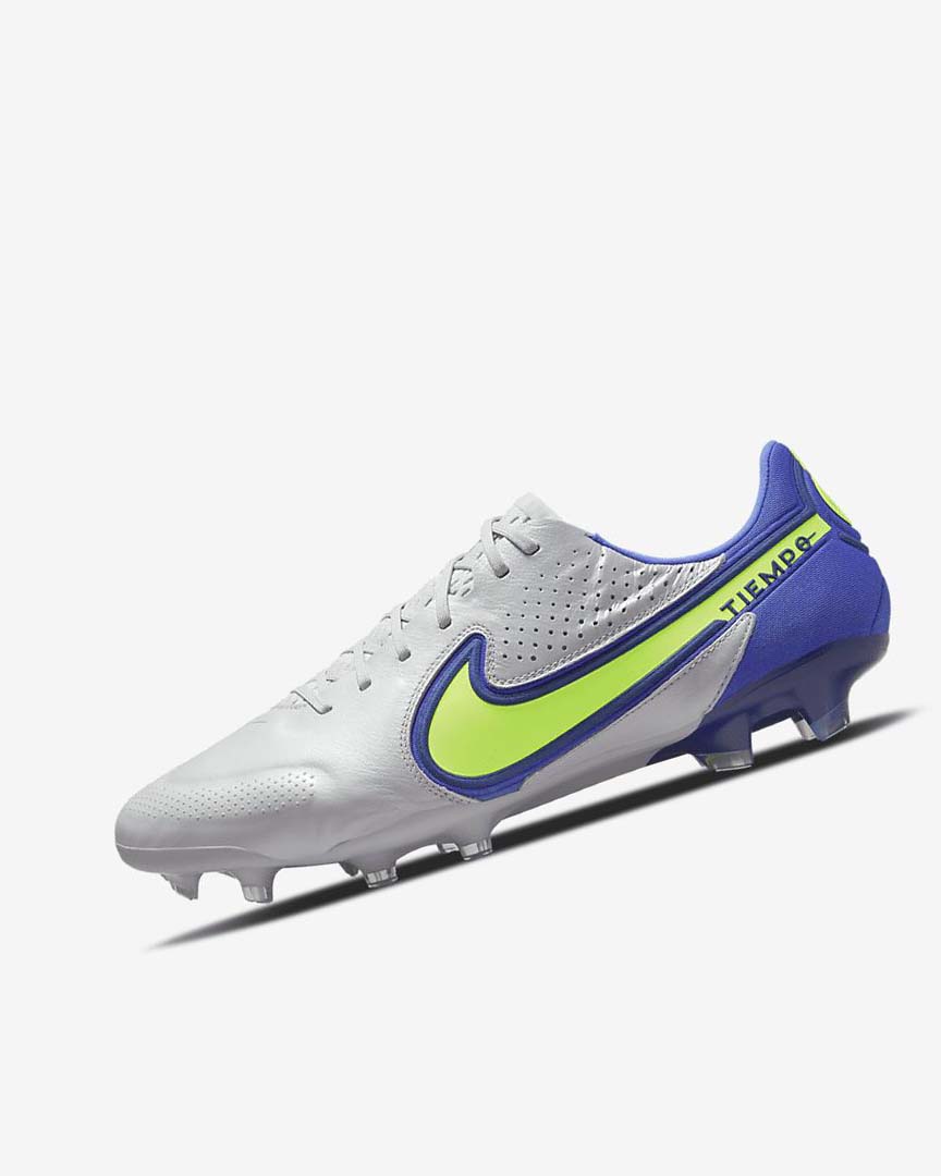 Grey / Blue Nike Tiempo Legend 9 Elite FG Women\'s Soccer Cleats | CA_1181