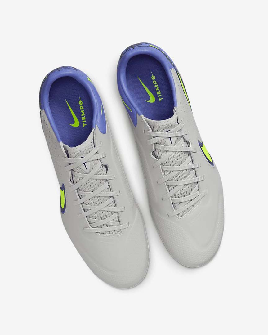Grey / Blue Nike Tiempo Legend 9 Pro FG Women's Soccer Cleats | CA_1130