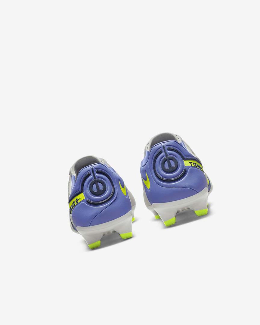 Grey / Blue Nike Tiempo Legend 9 Pro FG Women's Soccer Cleats | CA_1130