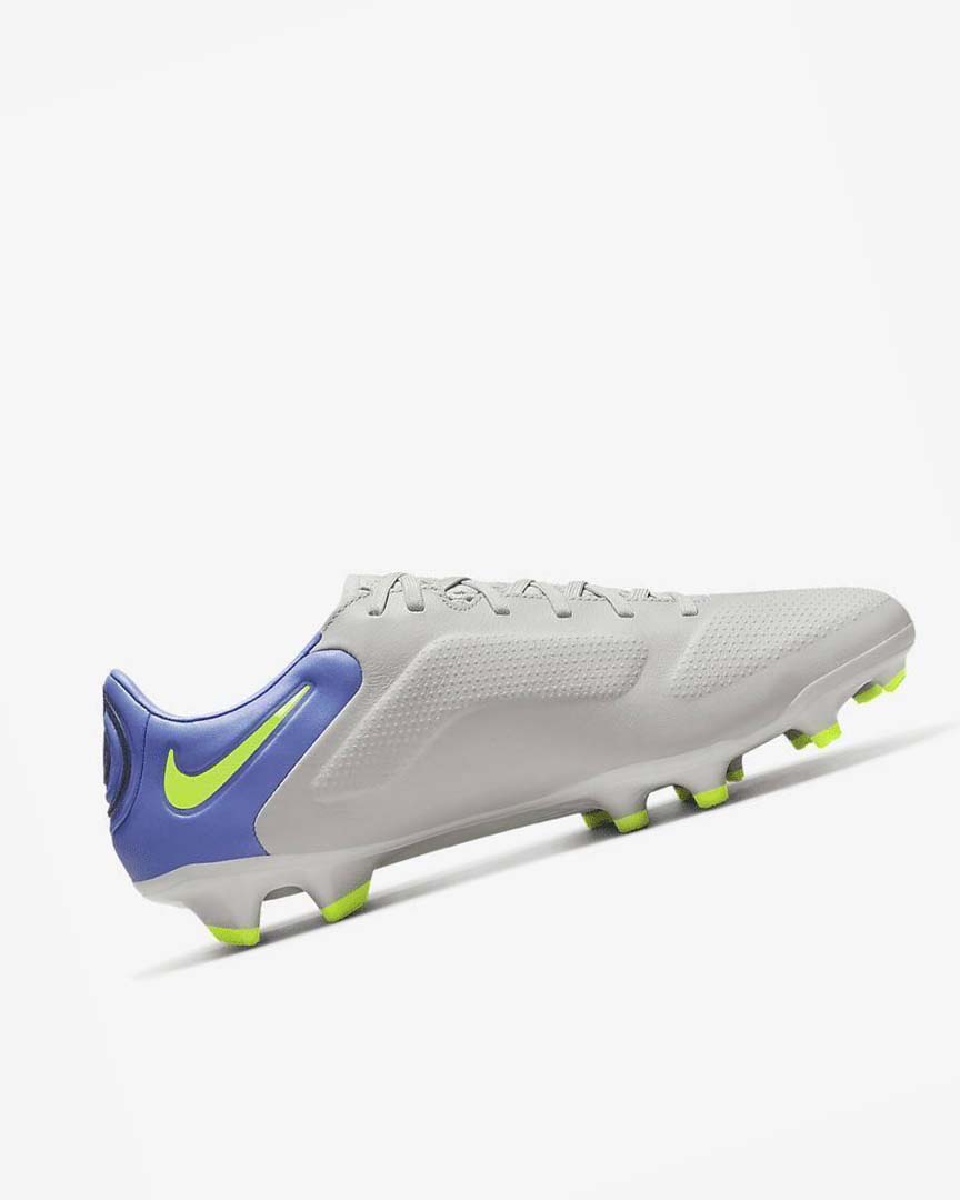 Grey / Blue Nike Tiempo Legend 9 Pro FG Men's Soccer Cleats | CA_2551